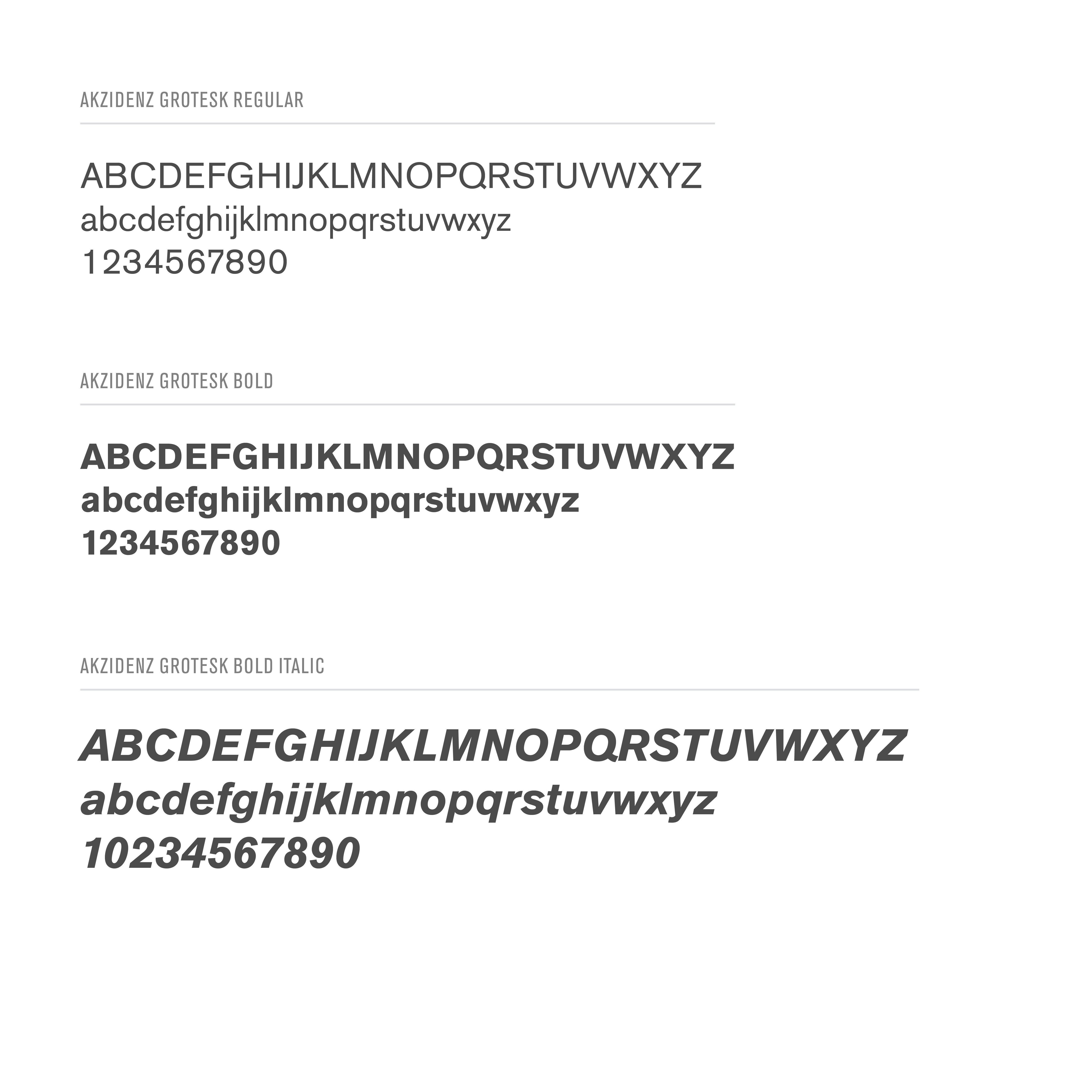 Preview of text in Akzidenz font.