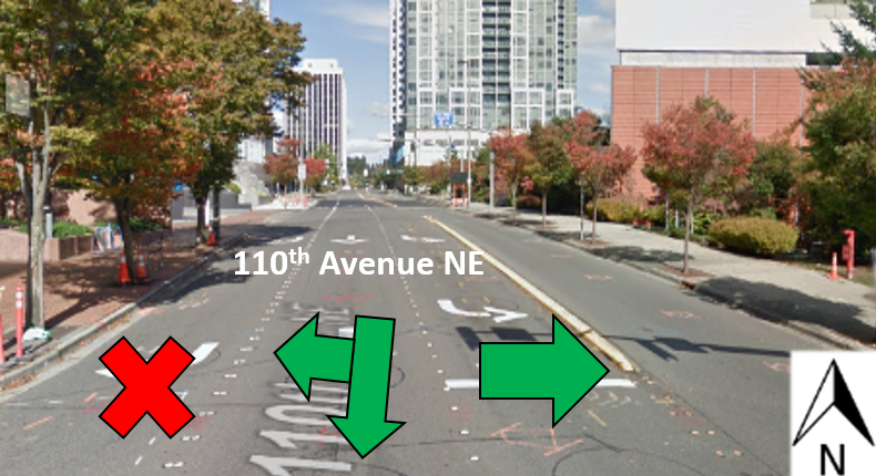 110th Ave NE street closure phase one.