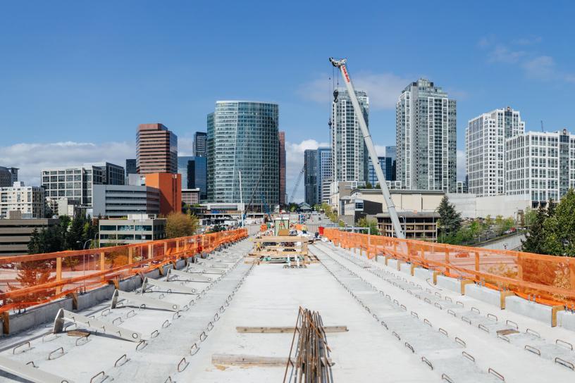 Photo of Bellevue Downtown Station Construction