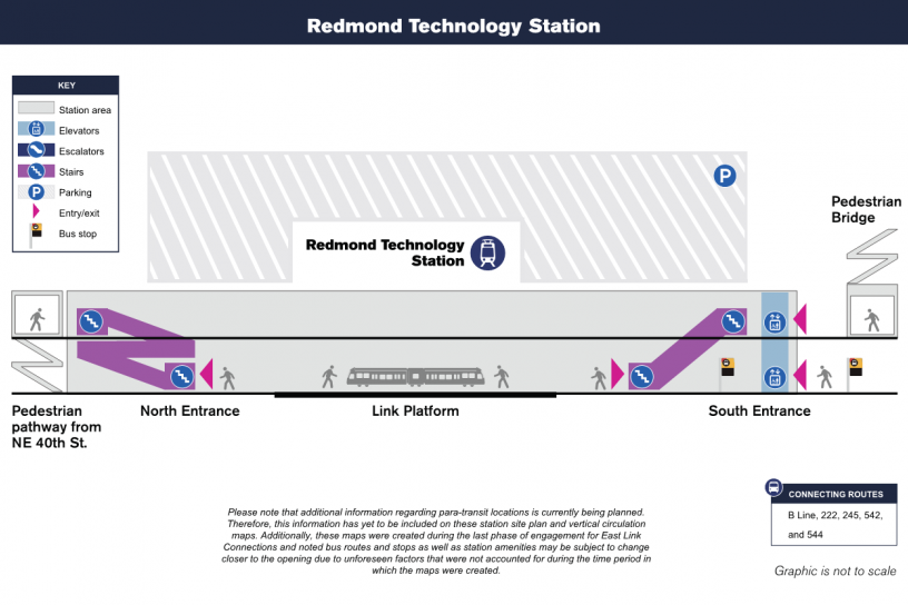 Vertical Circulation Map for Redmond Technology Station