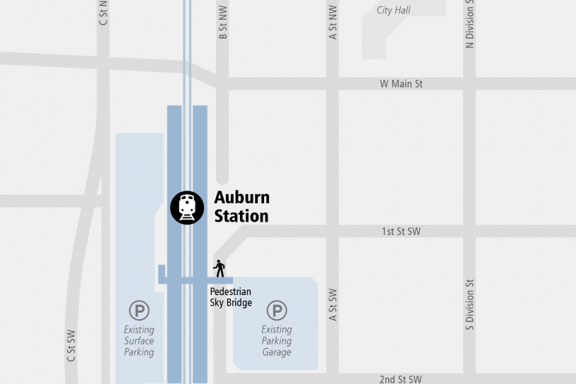 System Expansion web map for Auburn Station Parking and Access Improvements