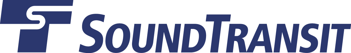 Brand logo in blue
