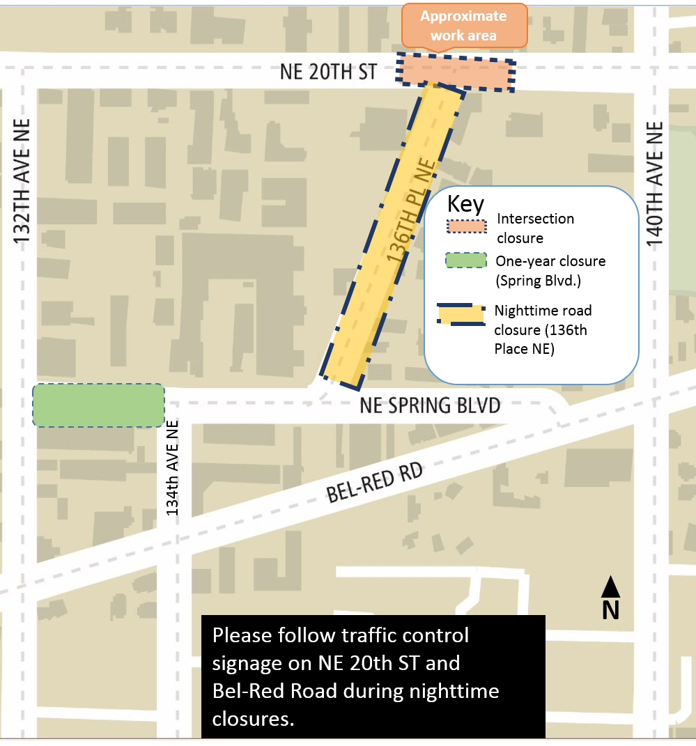 NE 20th  construction map