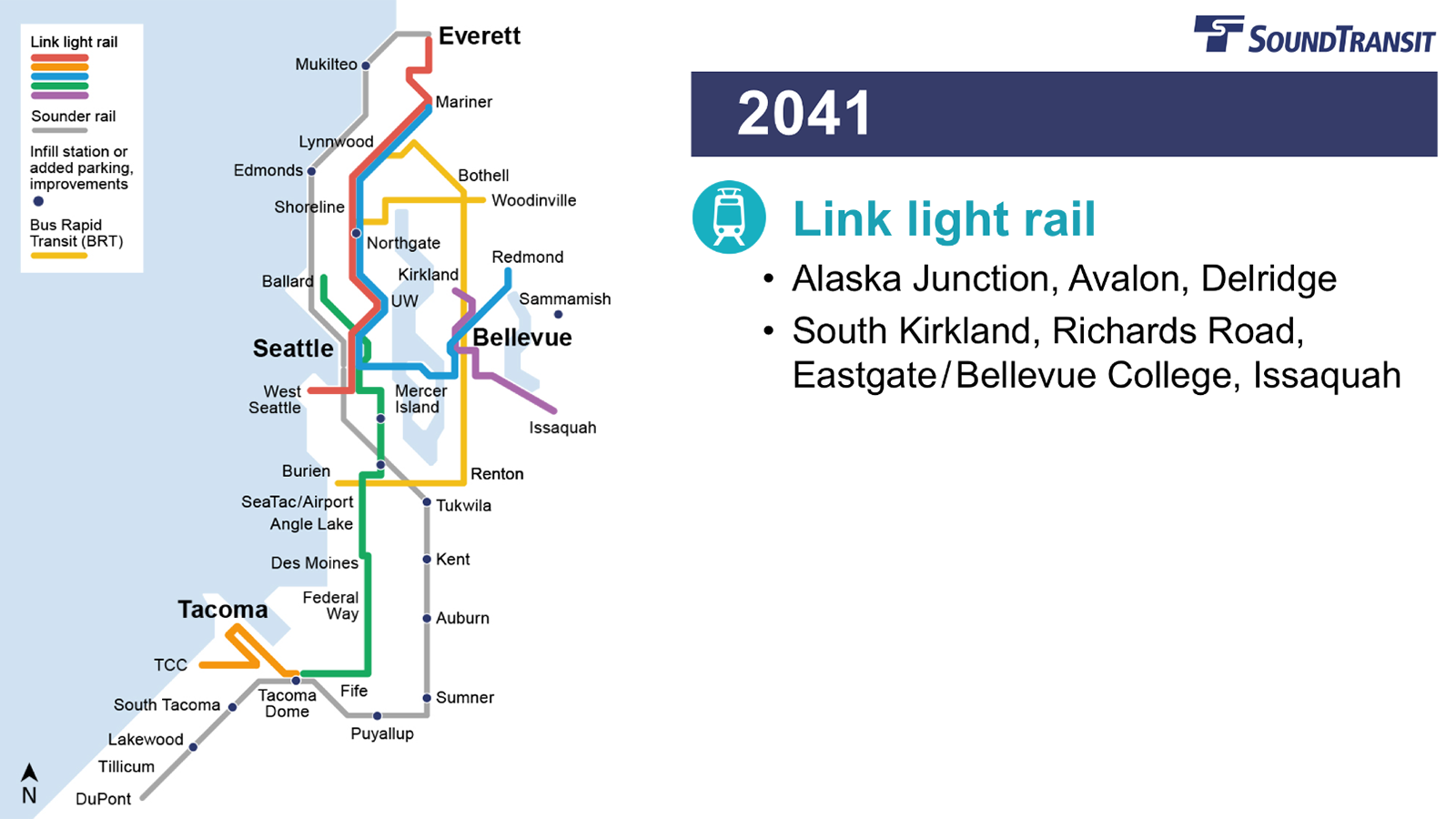 Preview slide for current and future service maps