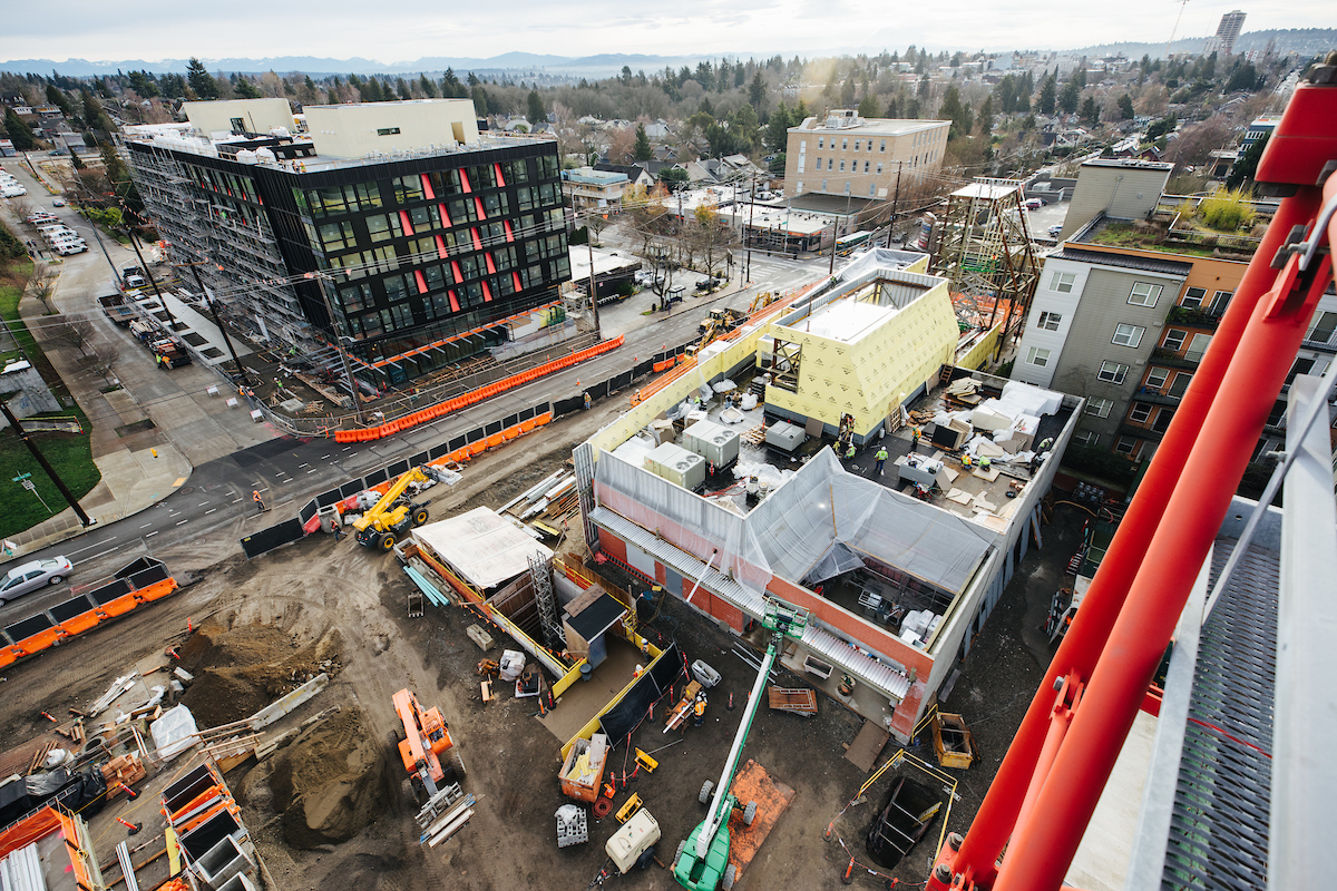 Aerial view of the Roosevelt Station south headhouse