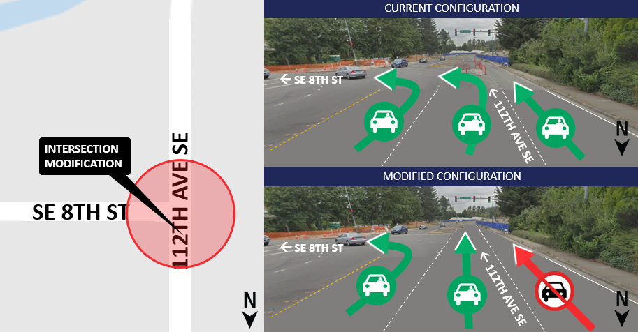 112th SE 8th intersection map