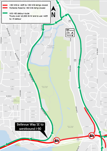 full closure detour map