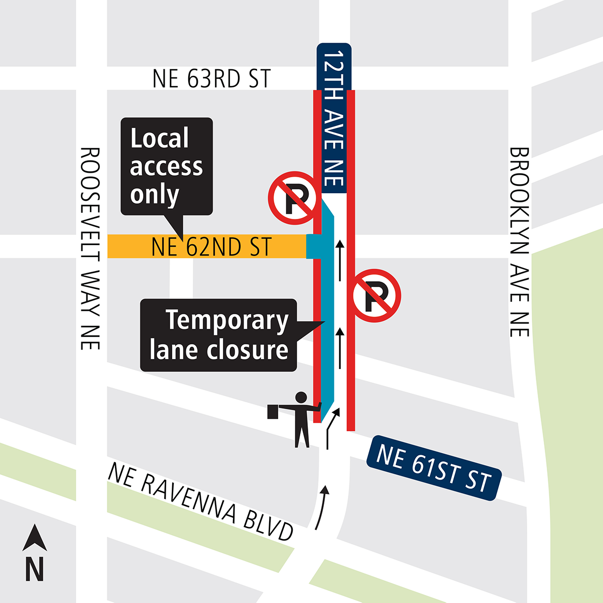 Map of construction impacts.