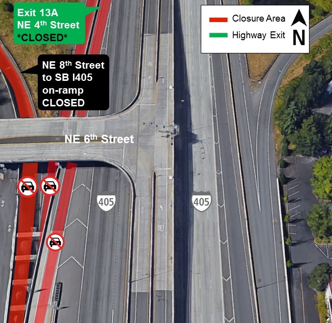 I-405 closures map for April 9