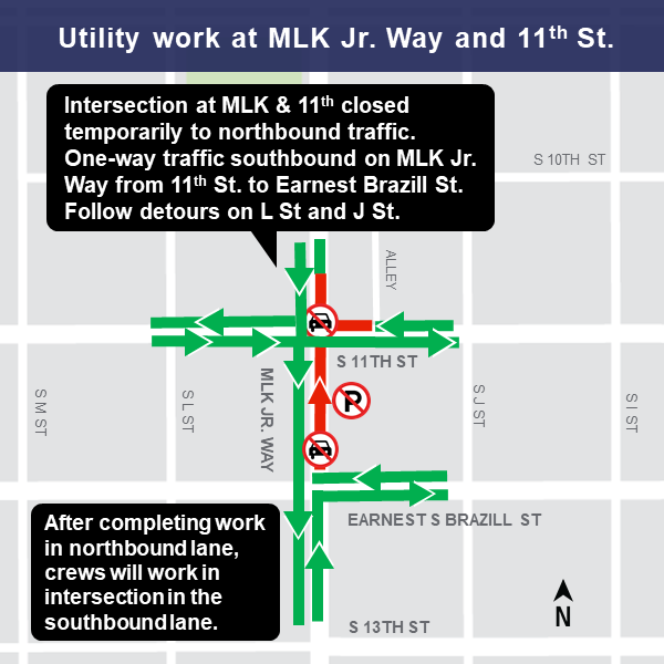 MLK and 11th map