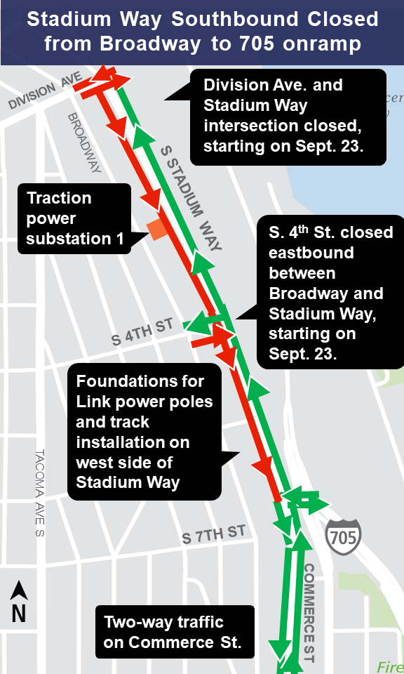 Stadium Way Closure Map