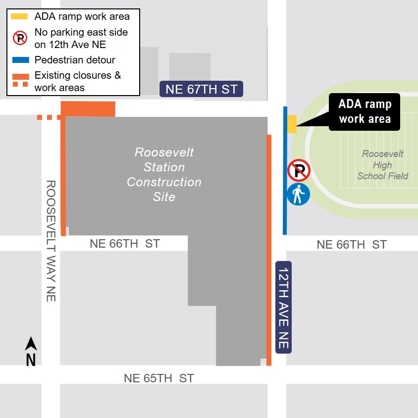 ADA ramp Roosevelt High school map