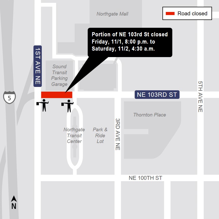 NE 103rd Closure Map