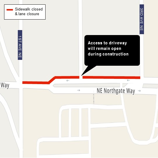 Northgate Sidewalk work map