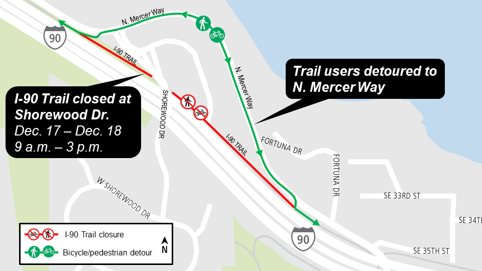 I90 Trail closure map