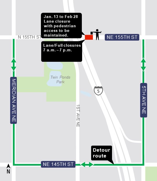 155th Duct Bank construction area map