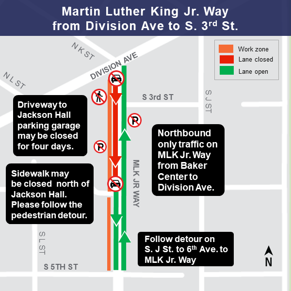 MLK from Division to 3rd construction map