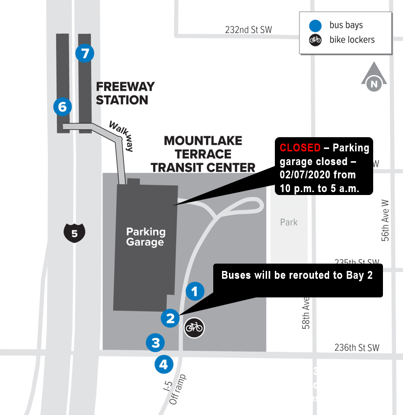 Mountlake Terrace garage closure map