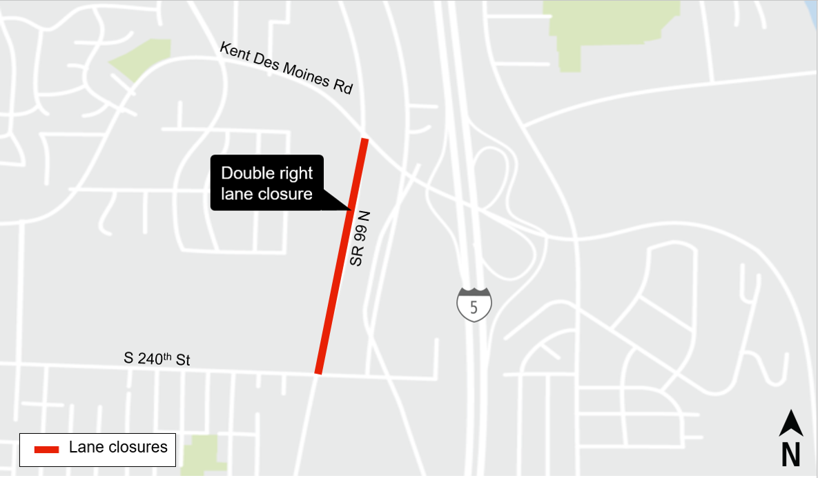 Kent-SR99 closure construction map