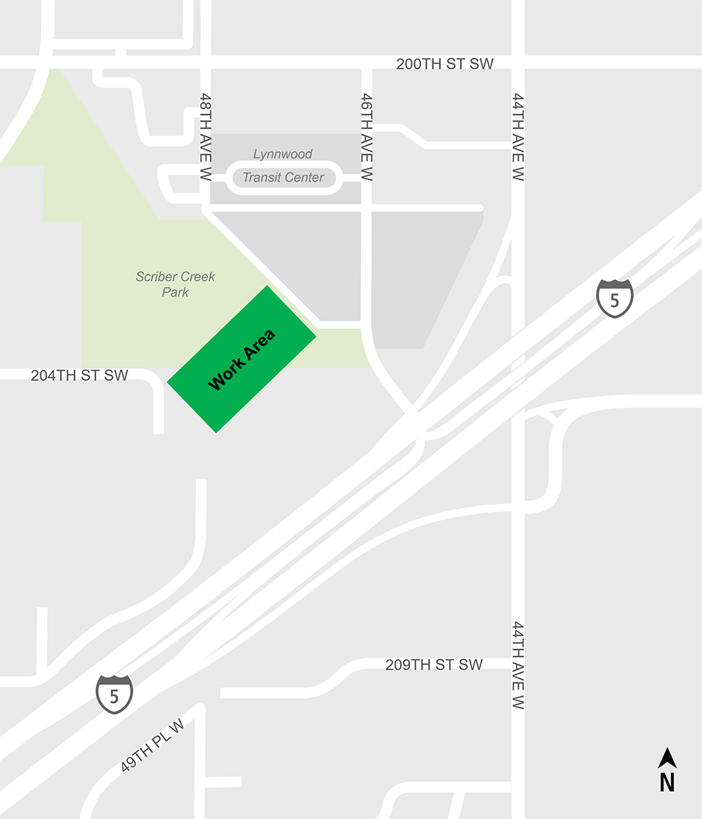 Scriber Creek Trestle Installation construction map