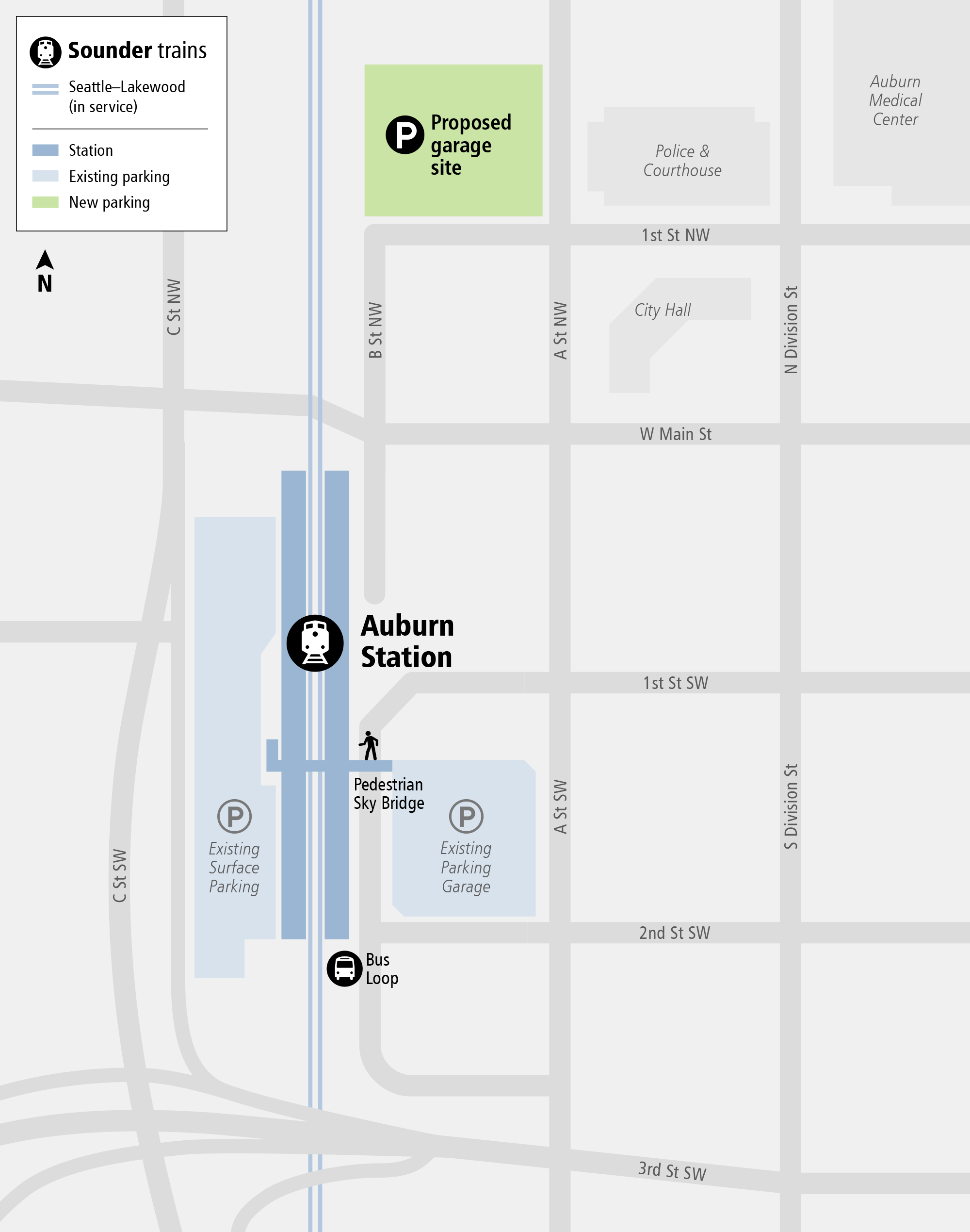System Expansion web map for Auburn Station Parking and Access Improvements