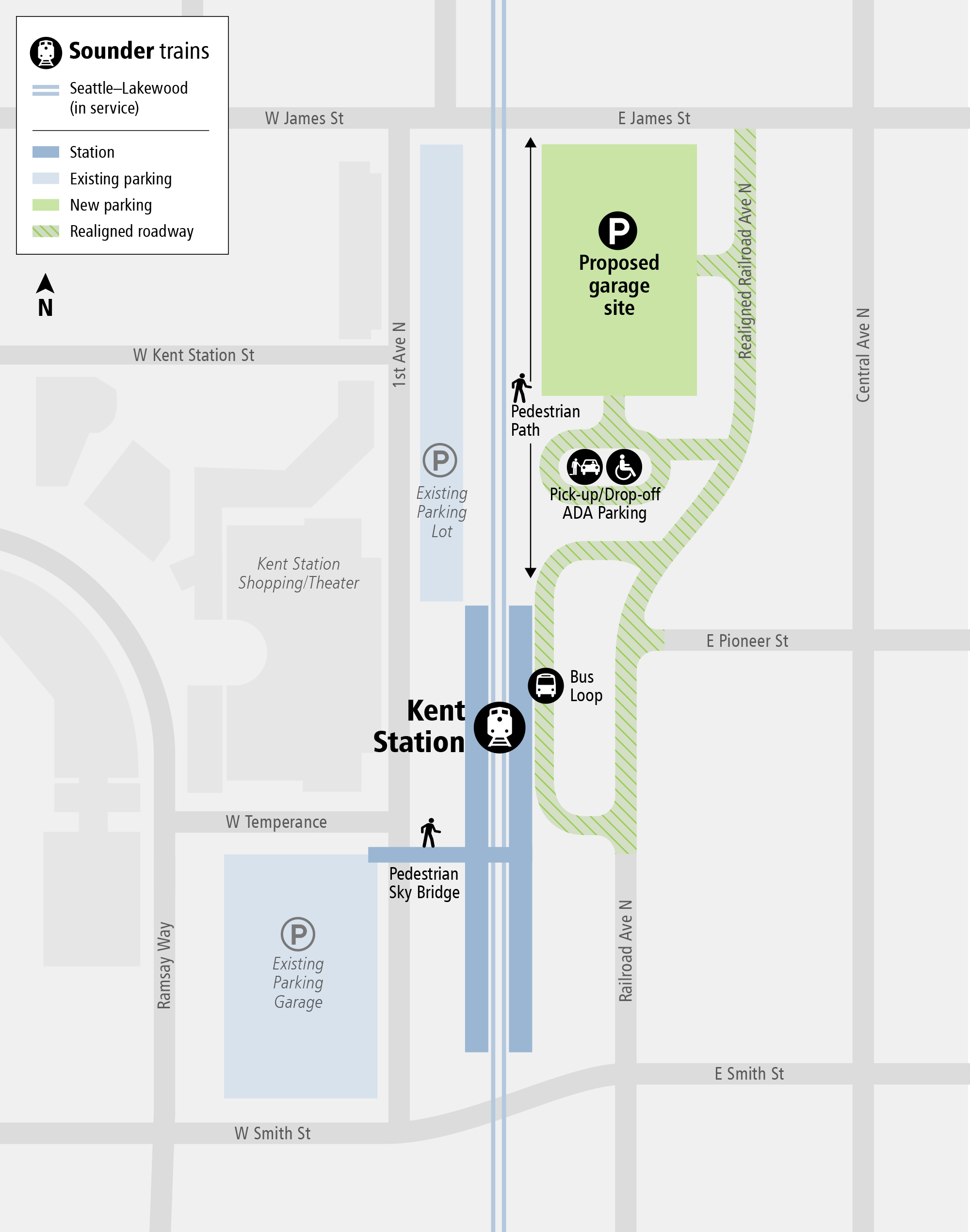System Expansion web map for Kent Station Parking and Access Improvements