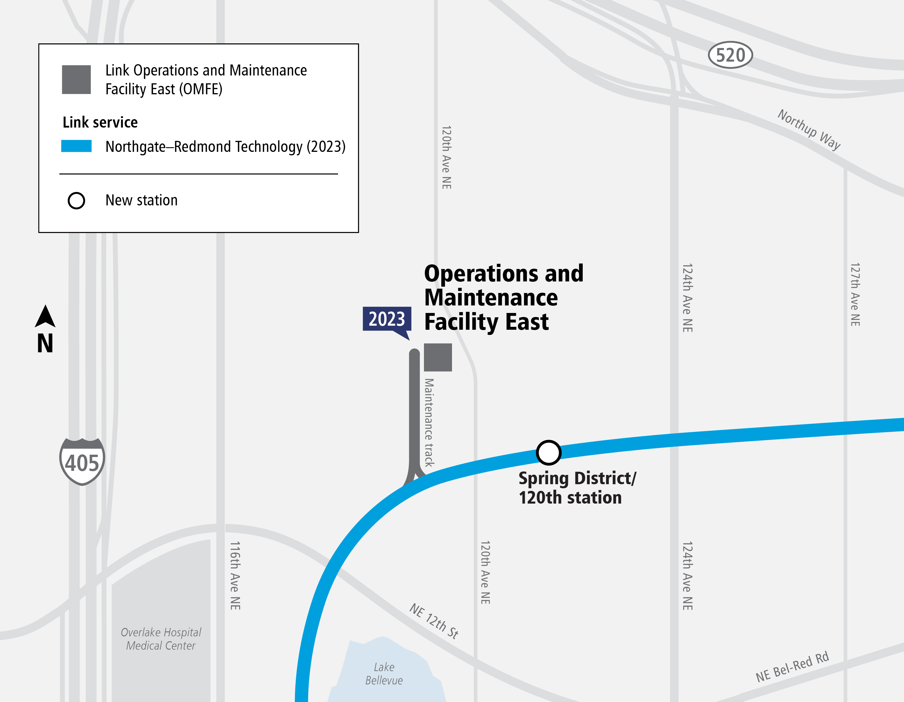 System Expansion web map for Operations and Maintenance Facility East