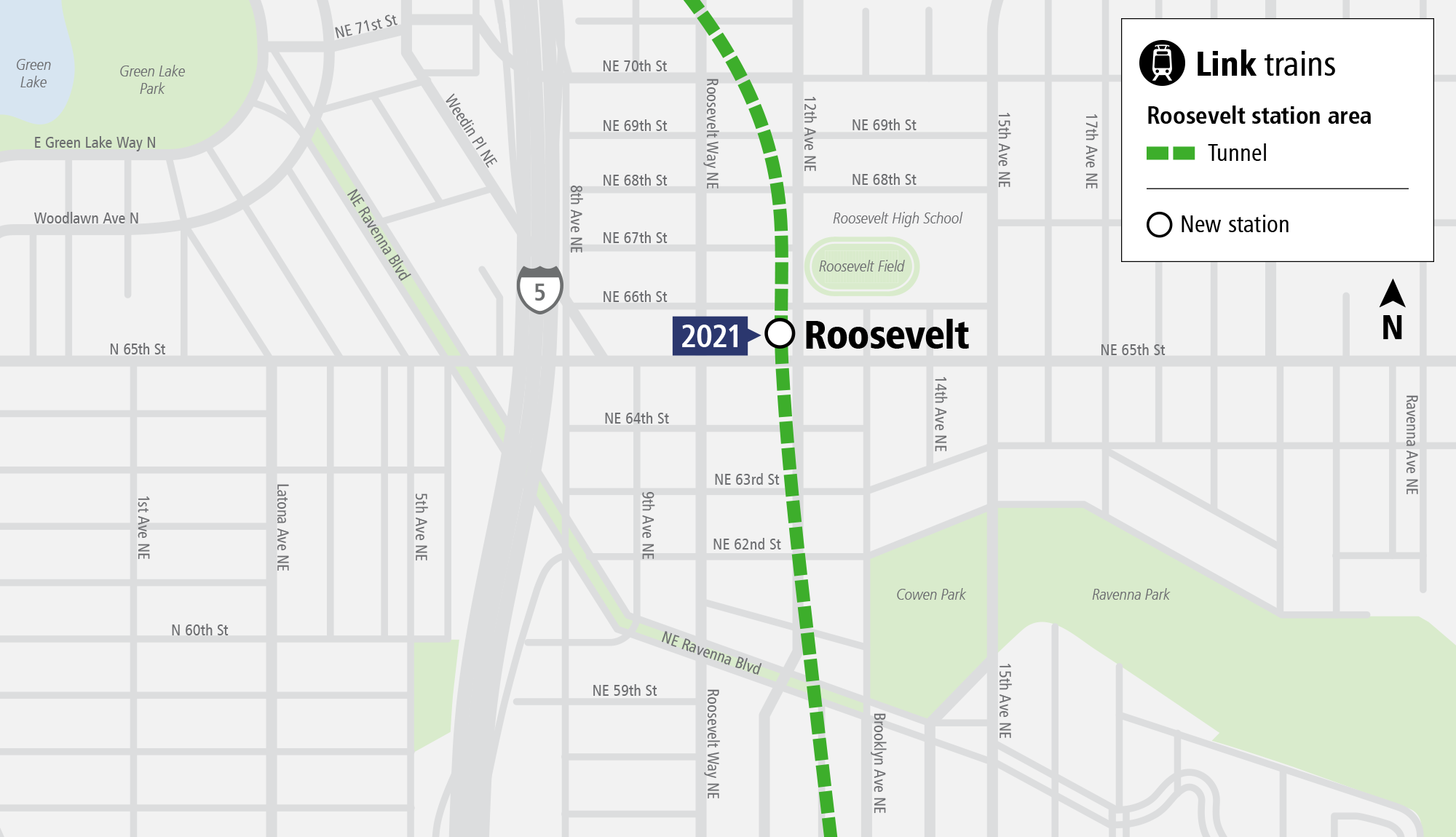 System Expansion web map for Roosevelt Station