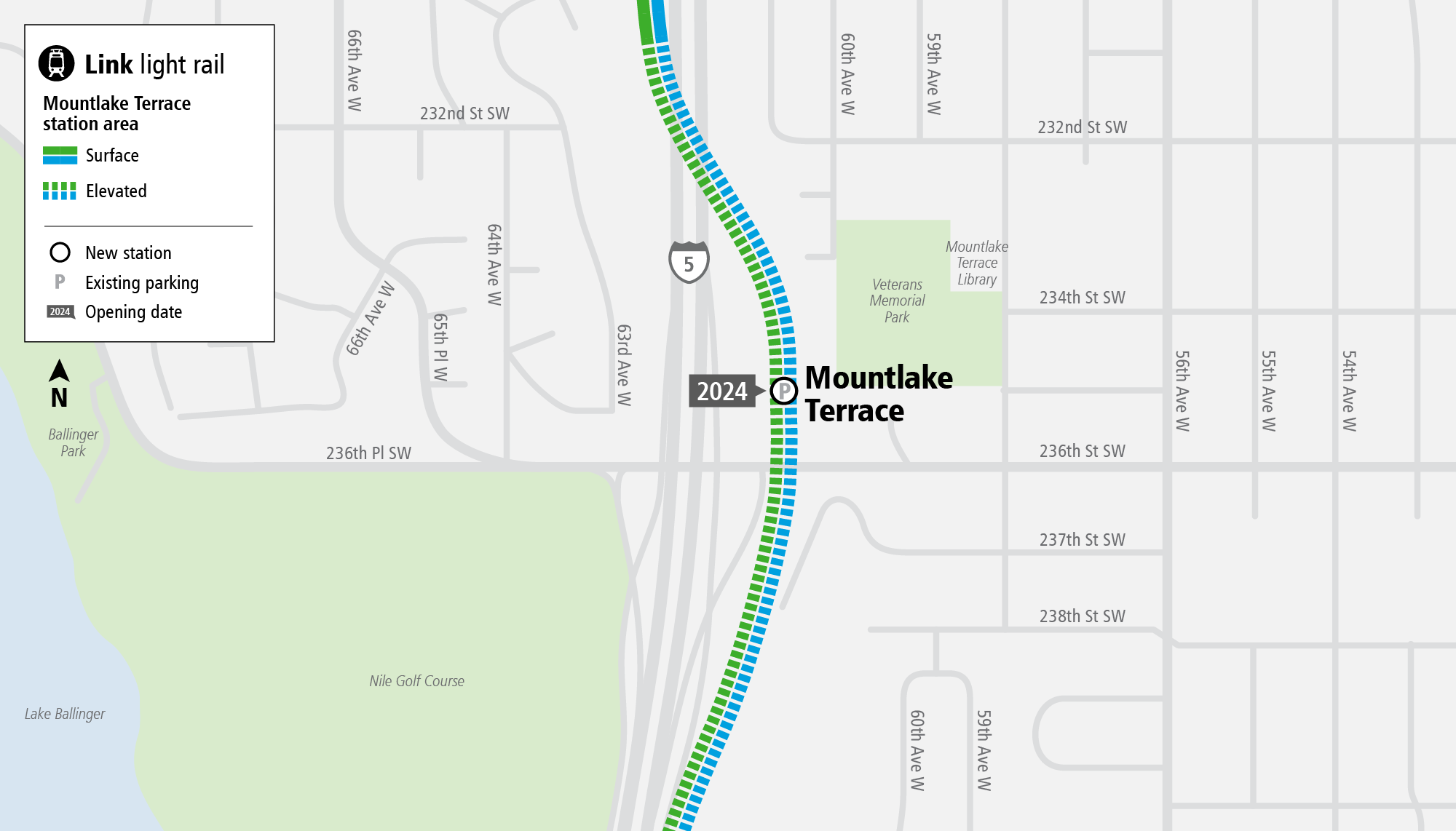 Project map for  Mountlake Terrace Station map