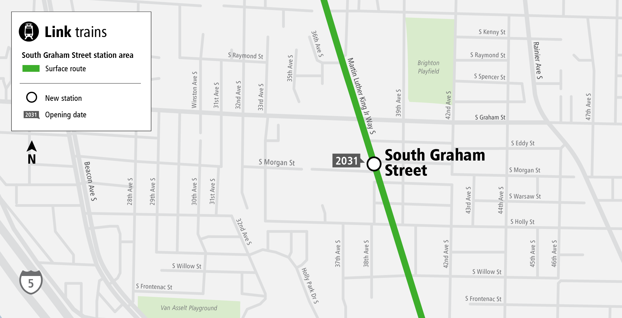 South Graham St Infill Station project map