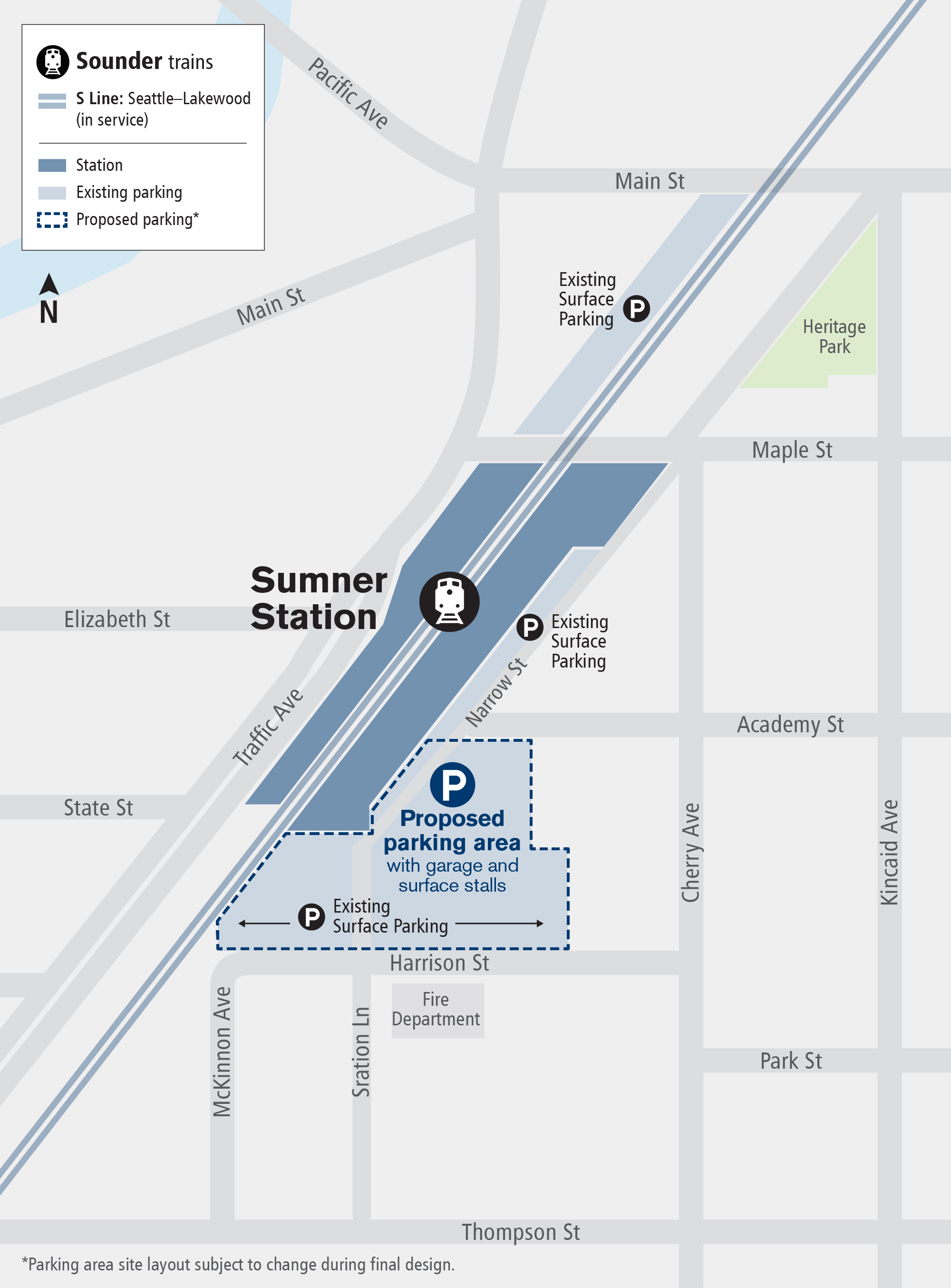 System Expansion web map for Sumner Station Parking and Access Improvements