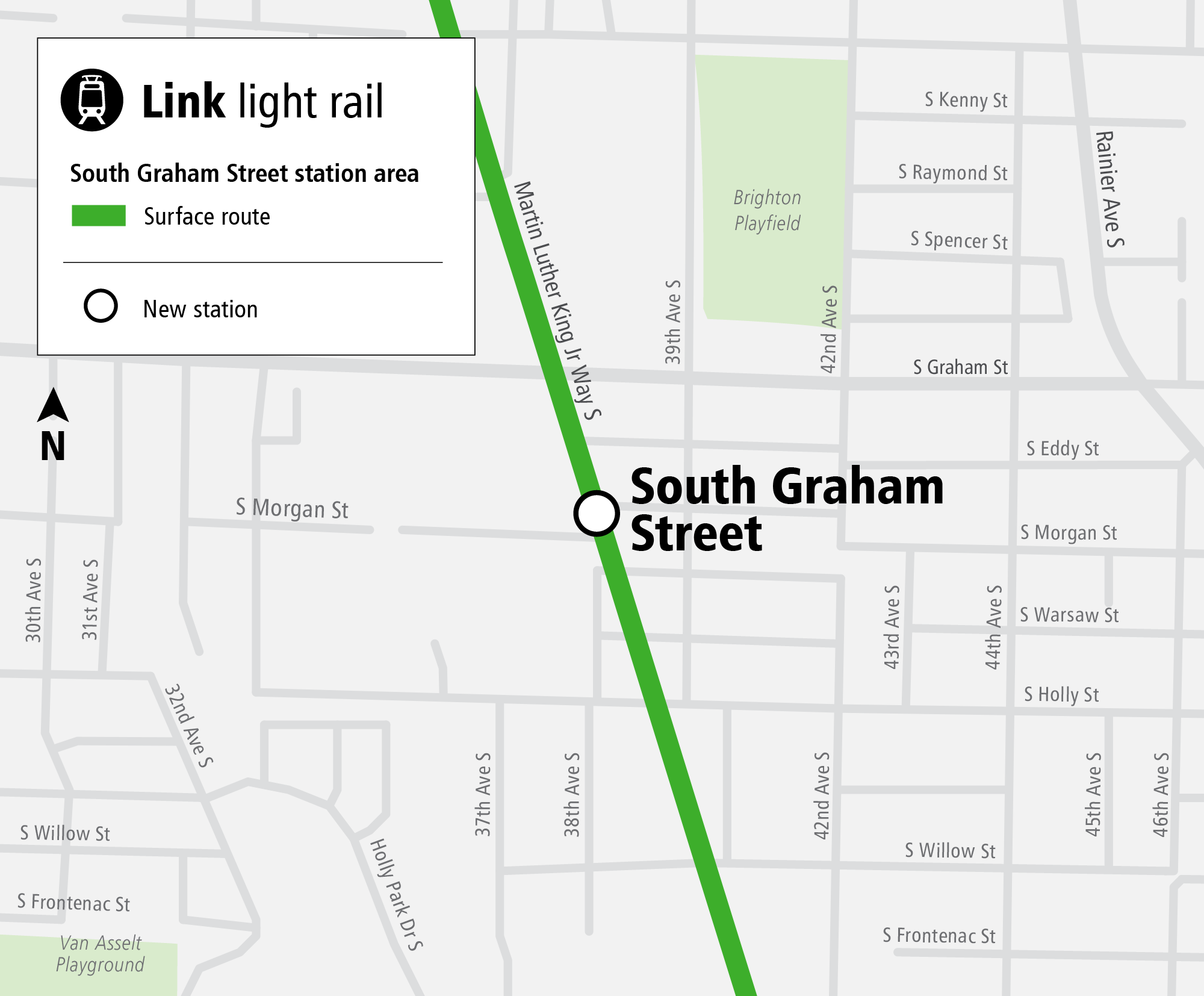 South Graham Infill Station Map