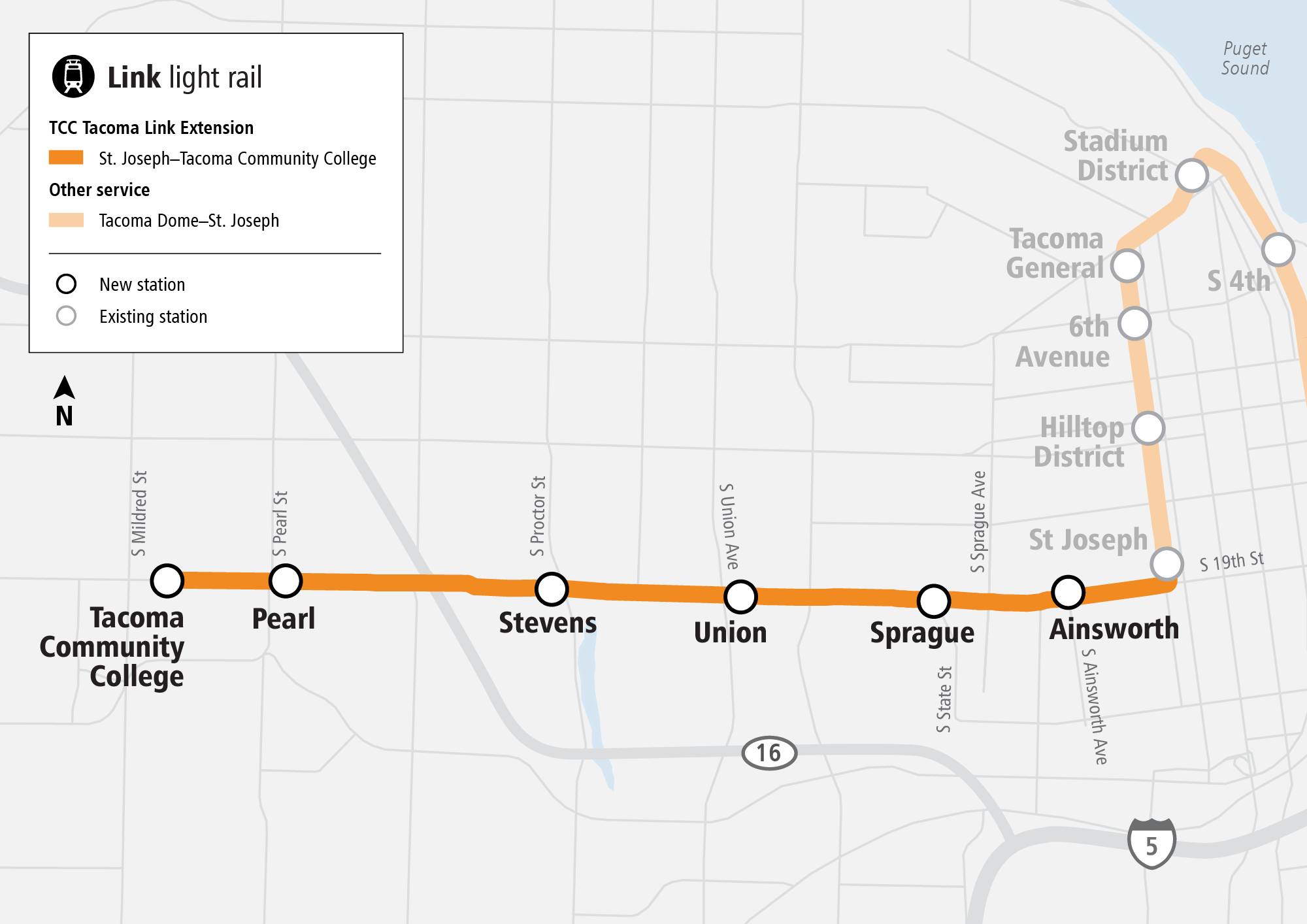 TCC Tacoma Link Map