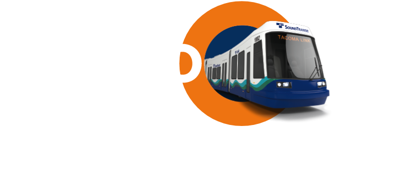 The word hello with a T Line train emerging from the o. T Line extension now open.