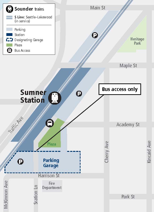 System Expansion web map for Sumner Station Parking and Access Improvements