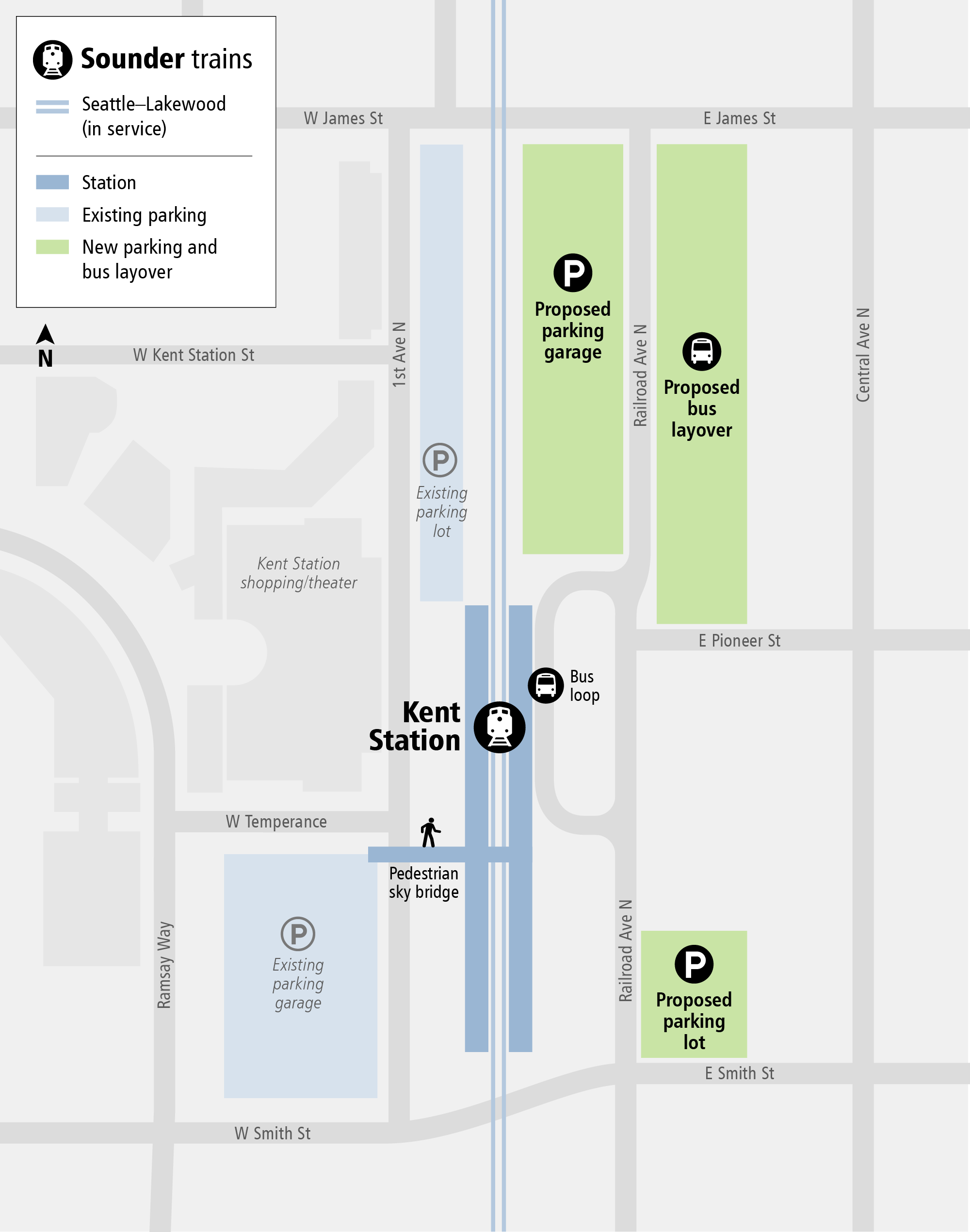 System Expansion web map for Kent Station Parking and Access Improvements