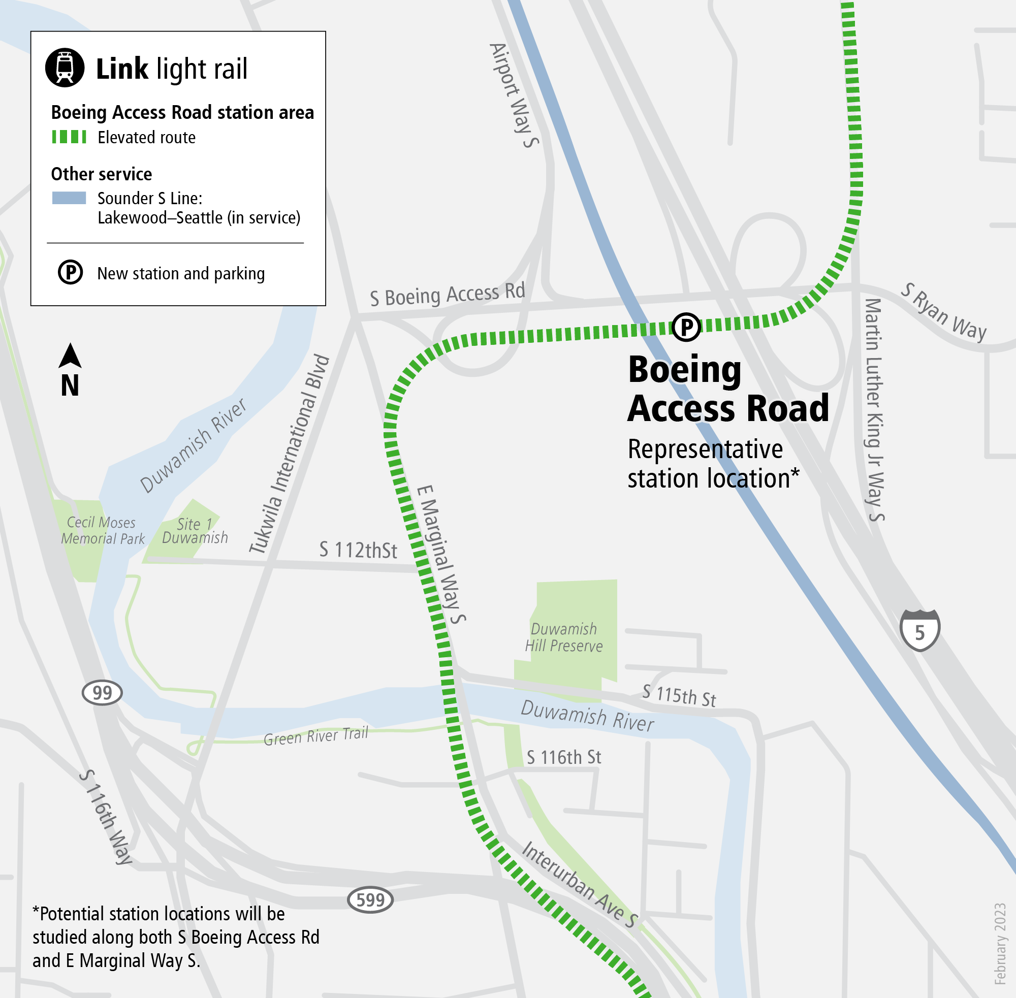 Boeing access road map