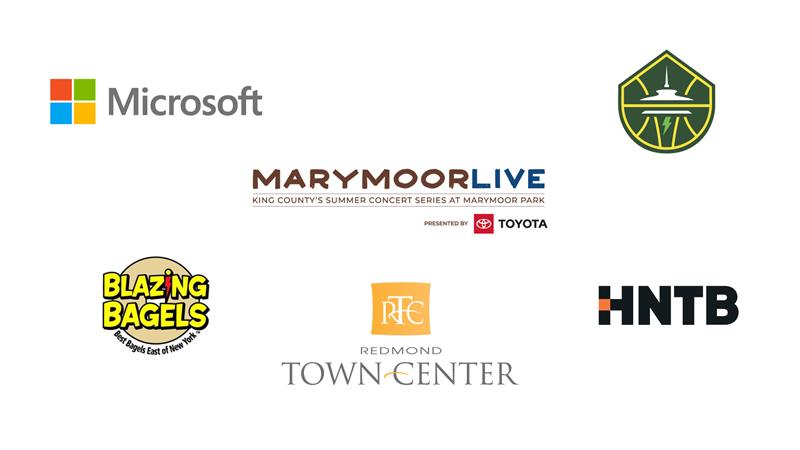 Logos of companies sponsoring Discover Share Win
