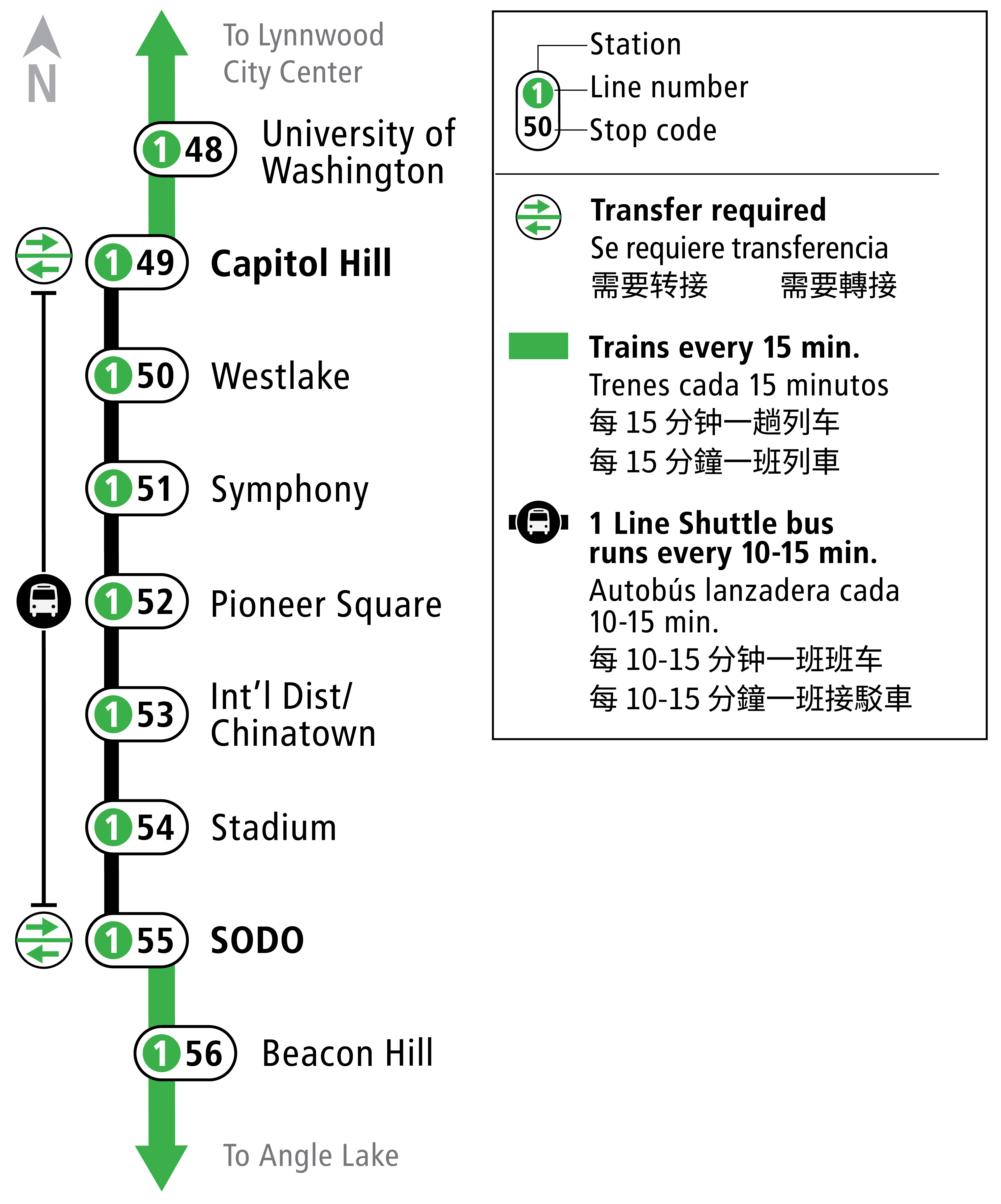 Graphic depicting closure between Capitol Hill and SODO