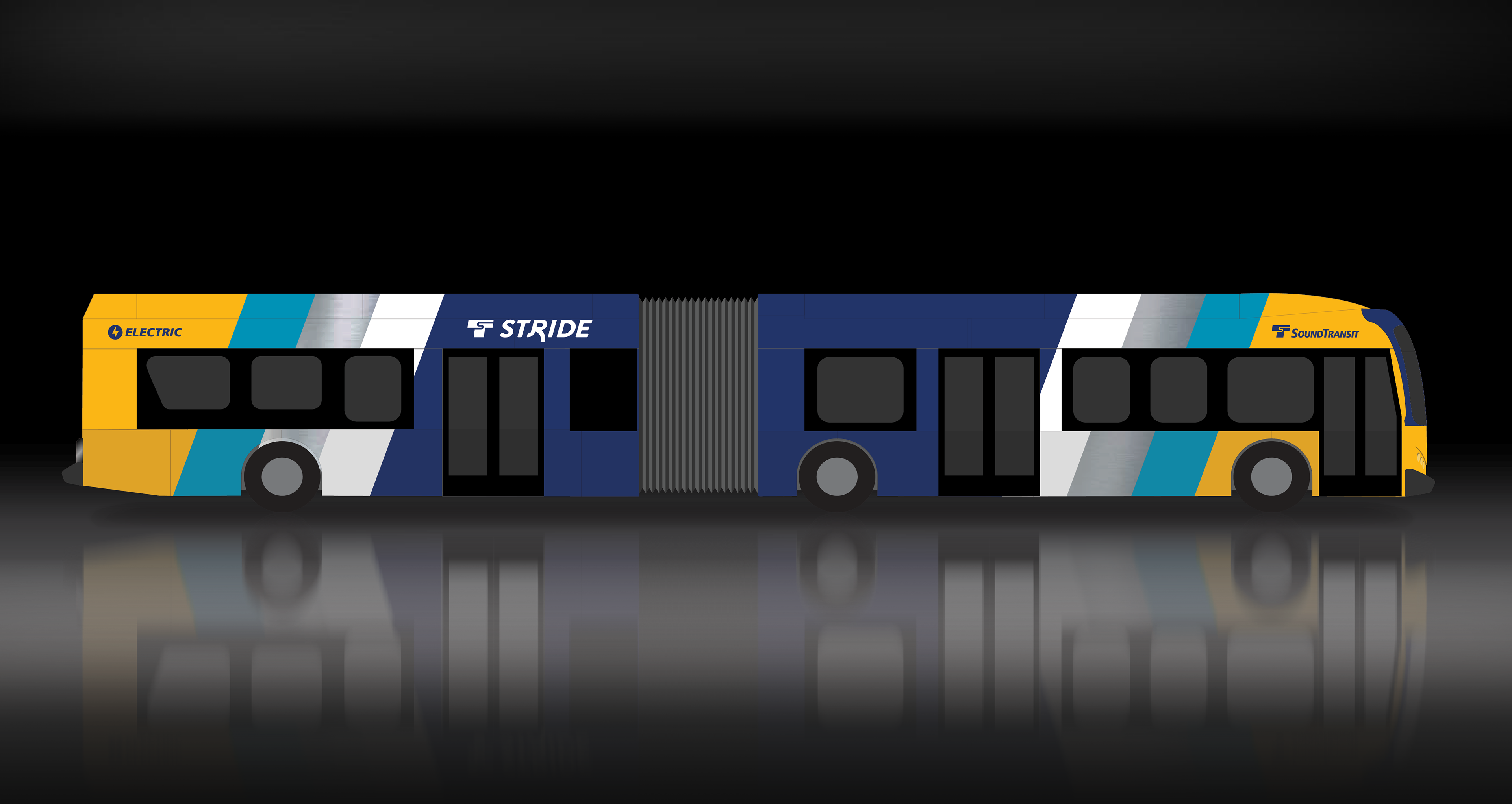 Image of articulated Stride bus