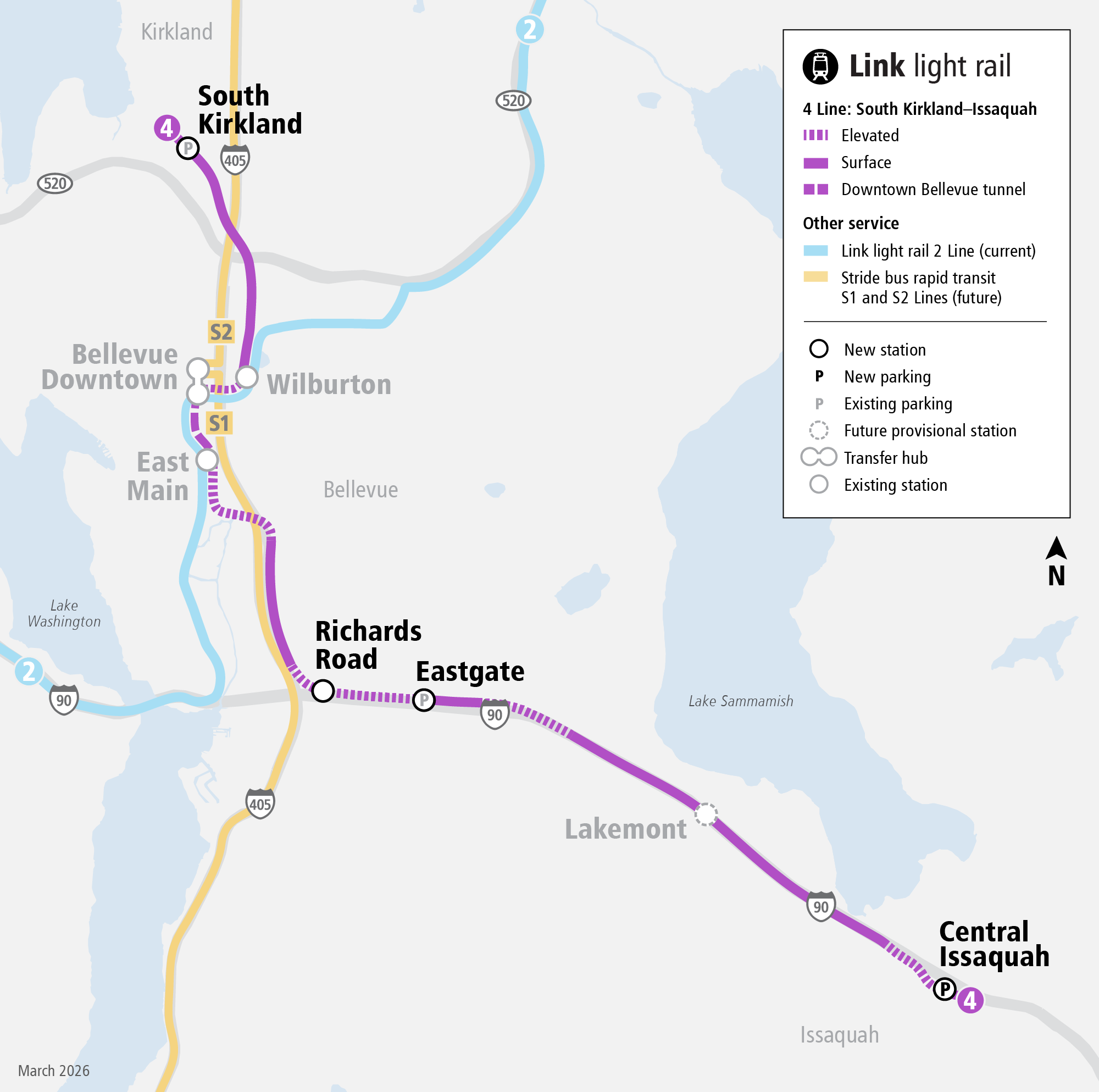 Map depicting 4 Line alignment