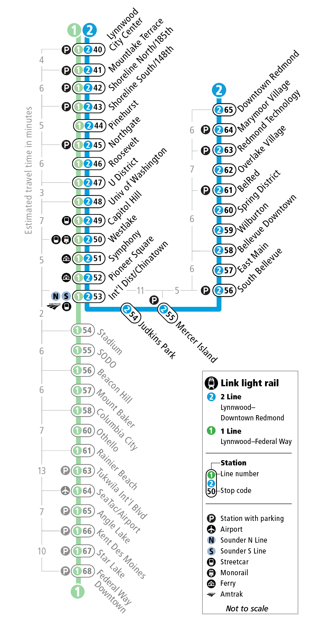 Map of all 2 Line stations