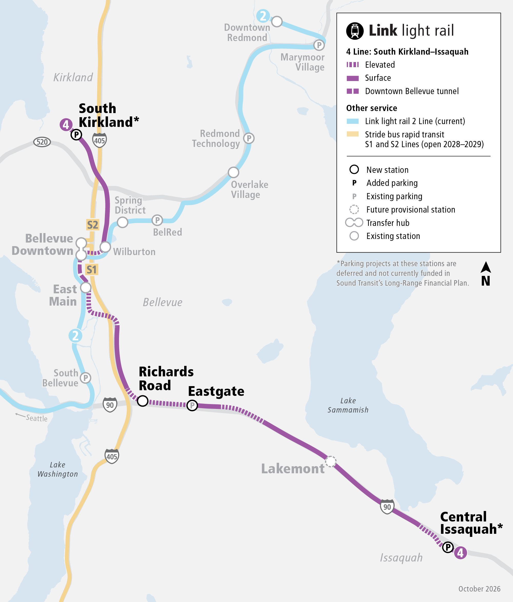 Map of South kirkland issaquah link, from South Kirkland to Central Issaquah.