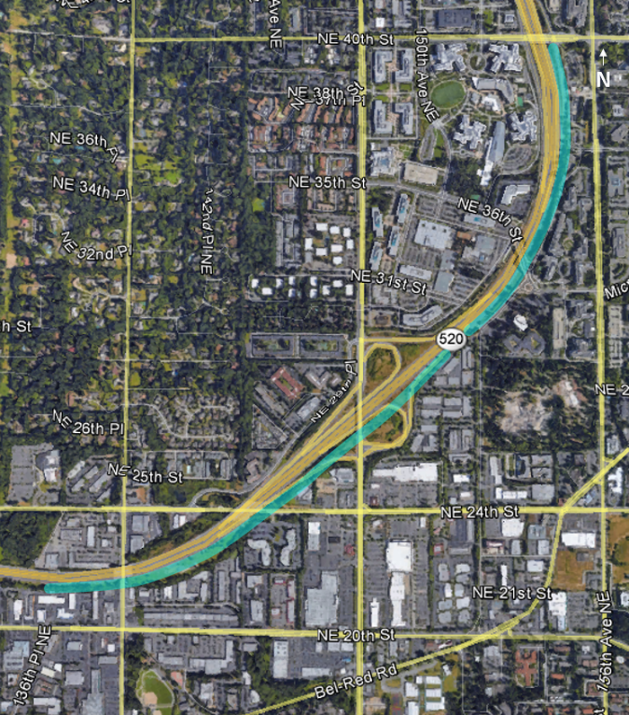 Map of the approximate work area.