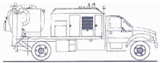 Illustrated example of a potholing vehicle.