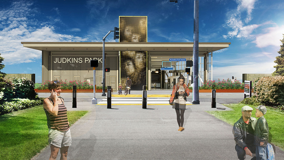 Judkins Park east entrance rendering.