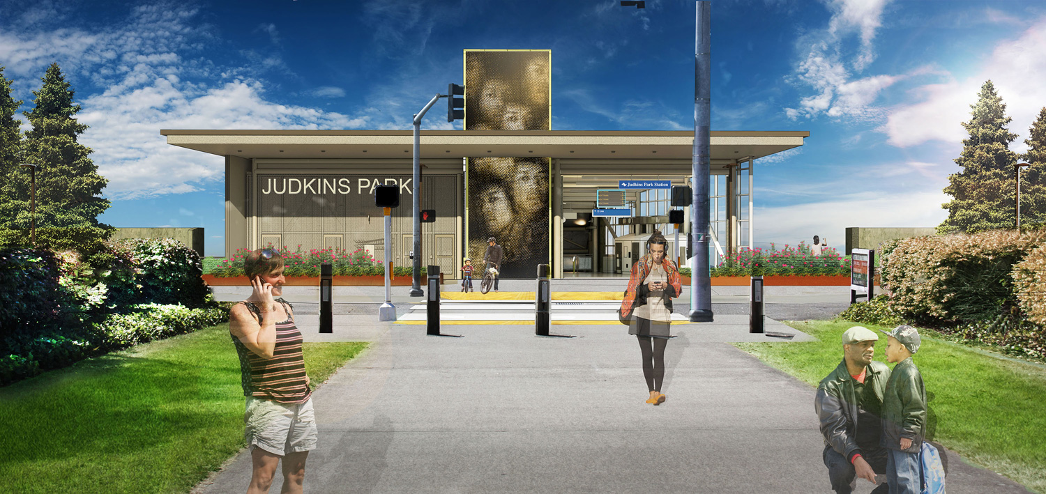 Judkins Park east entrance rendering.