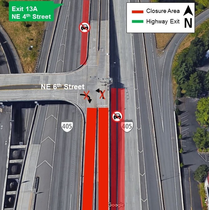 Map of closure area