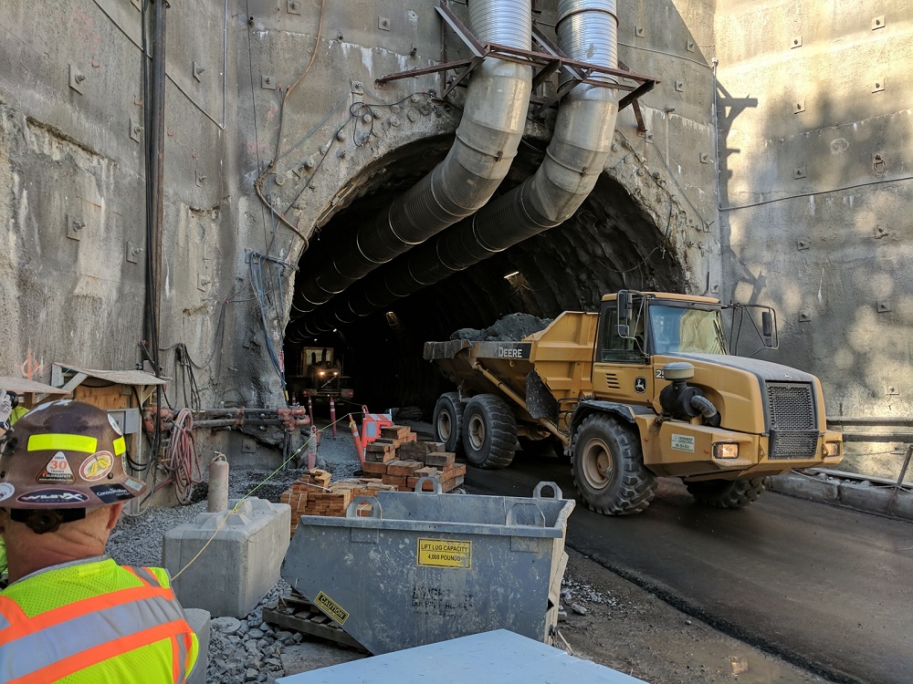 Downtown Bellevue tunnel mining