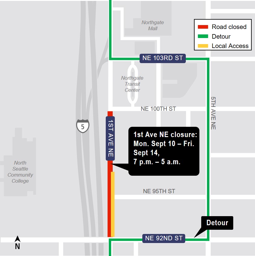 Map of construction area